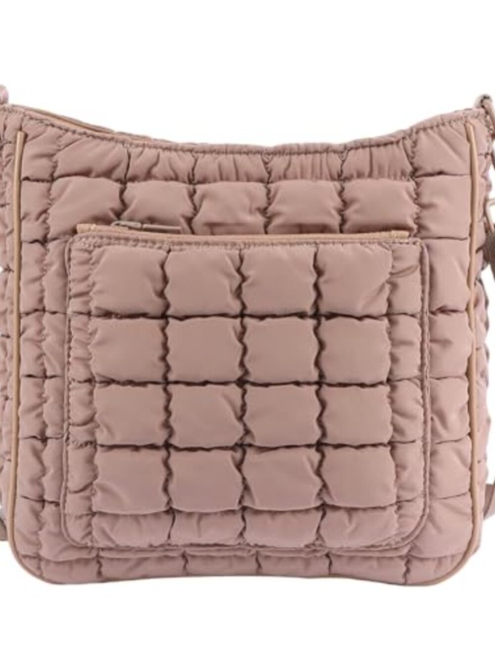 Quilted Puffer Crossbody Bag Nylon Lightweight Puffy Tote